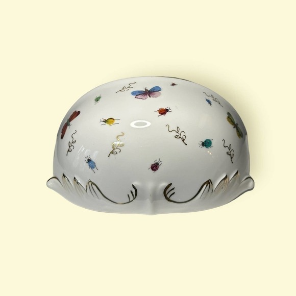 VINTAGE Ardalt ceramic hand painted butterfly ladybug wall planter Japan - Picture 14 of 15